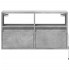 Mueble de TV de pared con luces LED gris hormigón 80x31x45