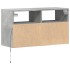 Mueble de TV de pared con luces LED gris hormigón 80x31x45