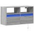 Mueble de TV de pared con luces LED gris Sonoma 80x31x45