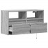 Mueble de TV de pared con luces LED gris Sonoma 80x31x45