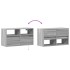 Mueble de TV de pared con luces LED gris Sonoma 80x31x45