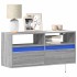 Mueble de TV de pared con luces LED gris Sonoma 100x31x45