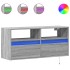 Mueble de TV de pared con luces LED gris Sonoma 100x31x45