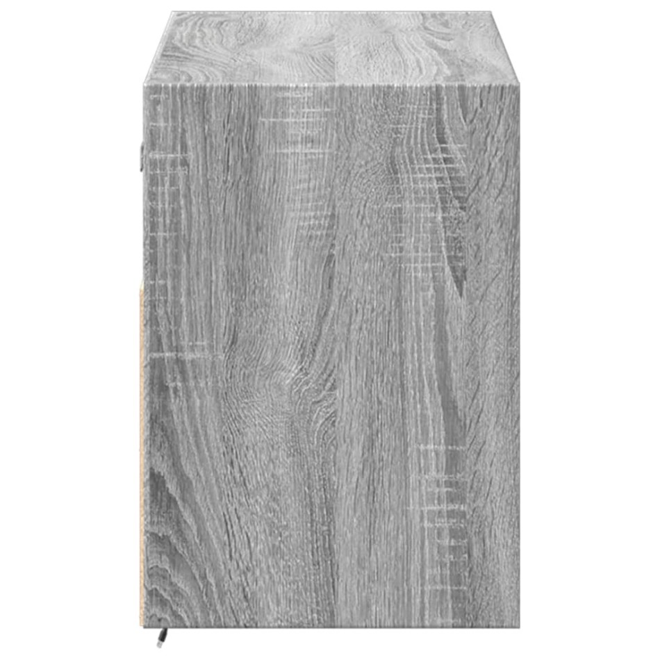 Mueble de TV de pared con luces LED gris Sonoma 100x31x45