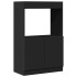 Aparador alto madera ingeniería negro 63x33x100