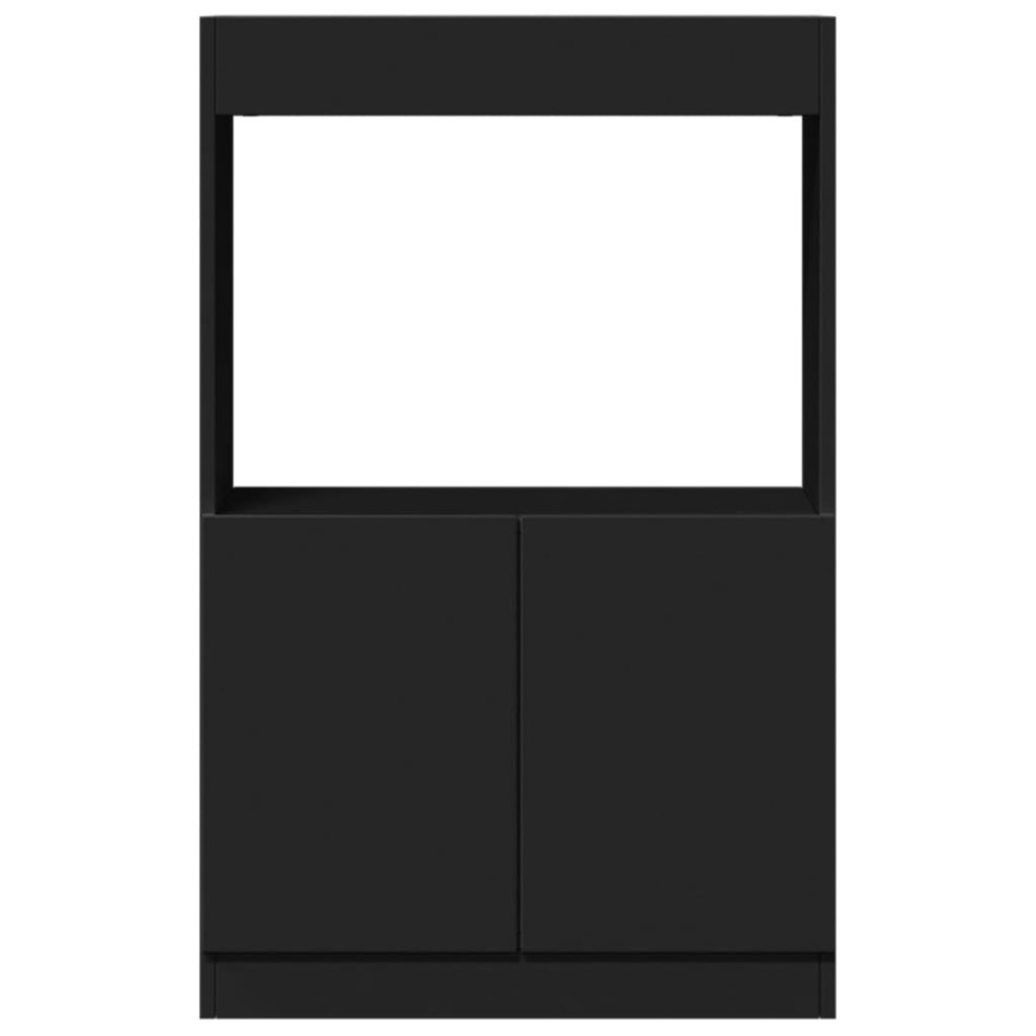 Aparador alto madera ingeniería negro 63x33x100