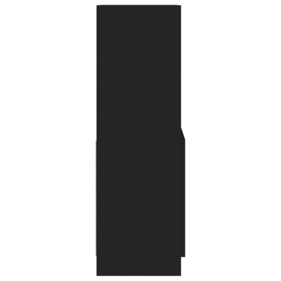 Aparador alto madera ingeniería negro 63x33x100