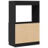 Aparador alto madera ingeniería negro 63x33x100