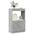 Aparador de madera de ingeniería gris hormigón 63x33x100