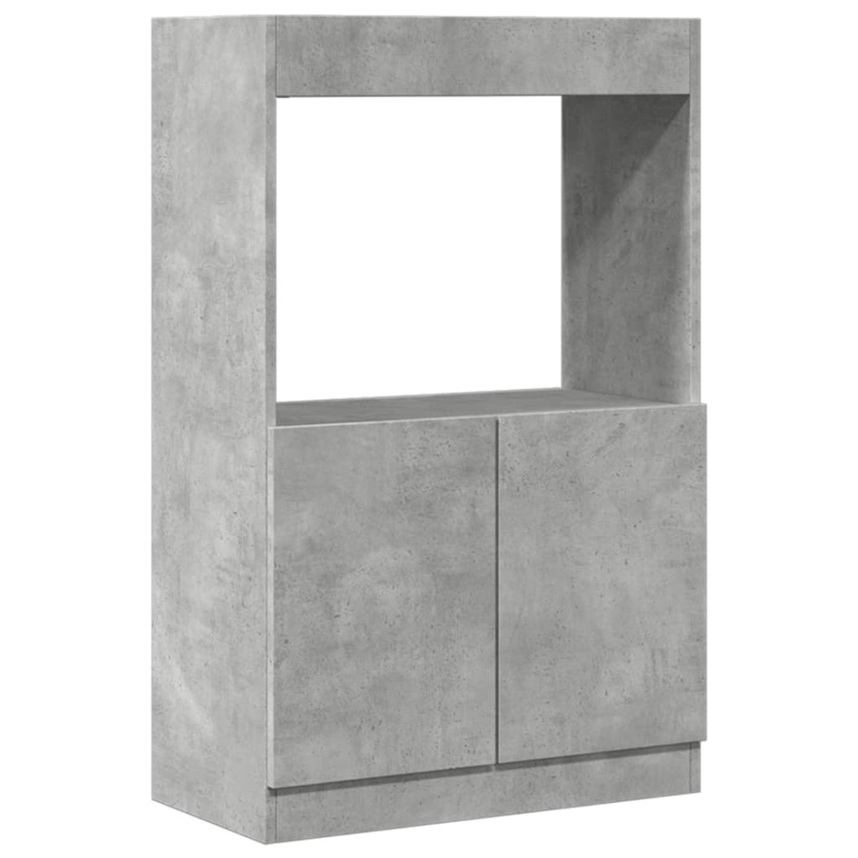 Aparador de madera de ingeniería gris hormigón 63x33x100