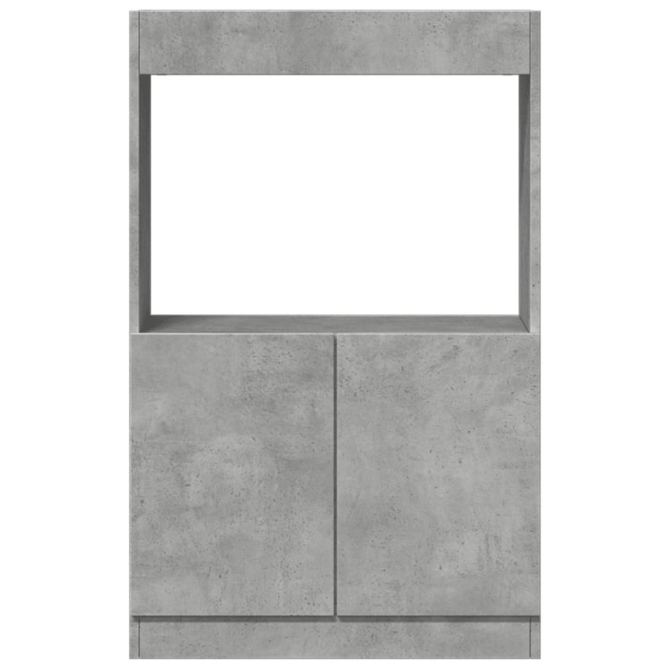 Aparador de madera de ingeniería gris hormigón 63x33x100