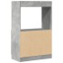 Aparador de madera de ingeniería gris hormigón 63x33x100
