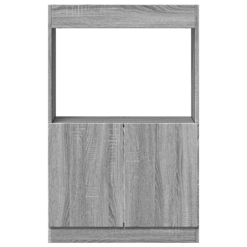 Aparador de madera de ingeniería gris Sonoma 63x33x100