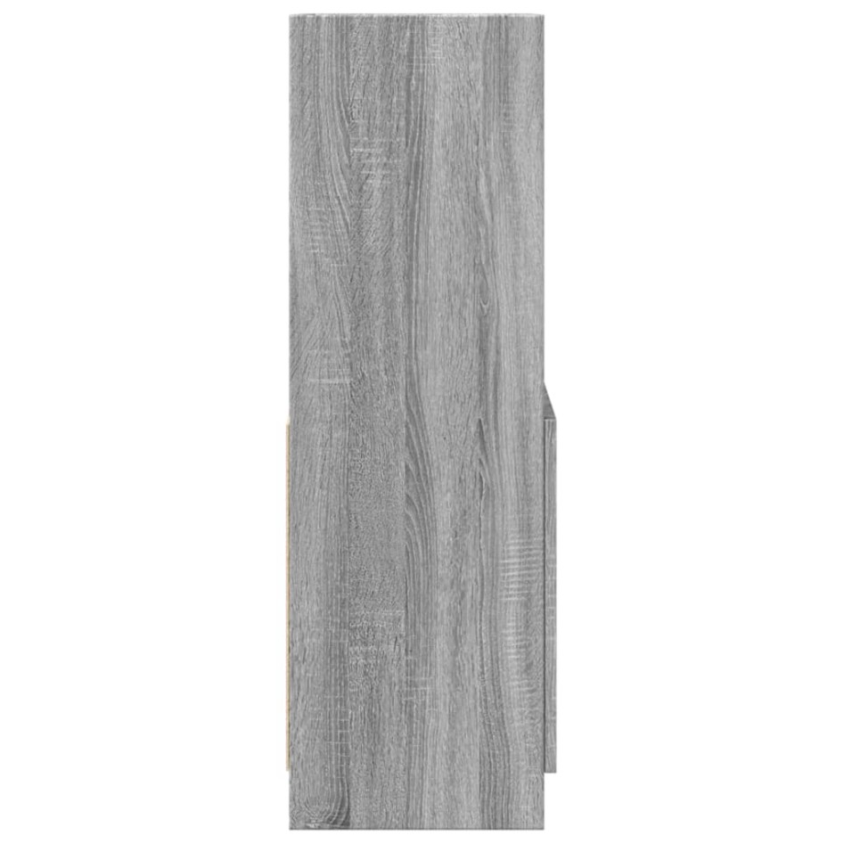 Aparador de madera de ingeniería gris Sonoma 63x33x100