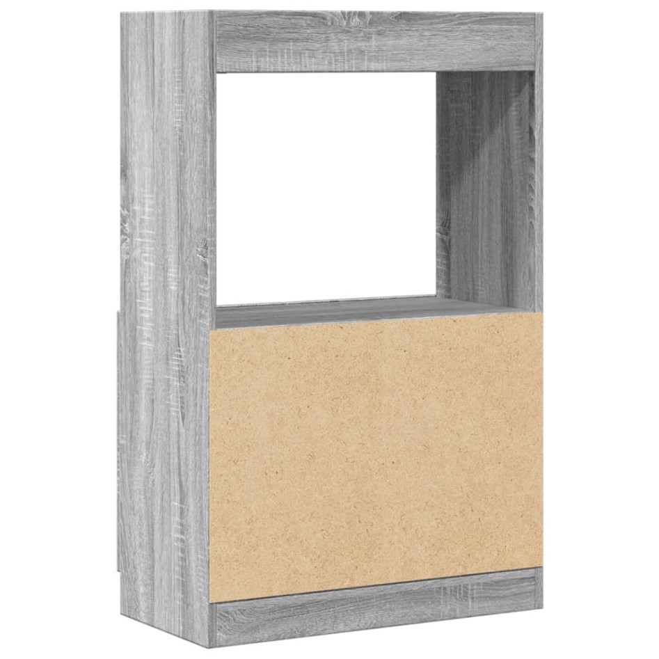 Aparador de madera de ingeniería gris Sonoma 63x33x100