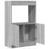 Aparador de madera de ingeniería gris Sonoma 63x33x100
