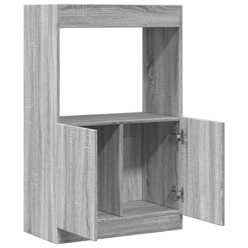 Aparador de madera de ingeniería gris Sonoma 63x33x100