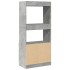 Aparador de madera de ingeniería gris hormigón 63x33x140