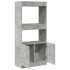 Aparador de madera de ingeniería gris hormigón 63x33x140
