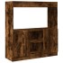 Aparador de madera de ingeniería roble ahumado 92x33x100