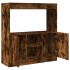 Aparador de madera de ingeniería roble ahumado 92x33x100