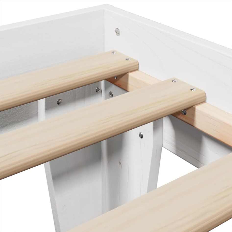 Estructura cama sin colchón madera maciza pino blanca