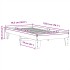 Estructura de cama sin colchón madera maciza marrón 75x190