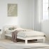 Estructura de cama sin colchón madera maciza blanca 90x190