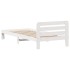 Estructura de cama sin colchón madera maciza blanca 90x190