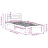 Estructura de cama sin colchón madera maciza blanca 90x190