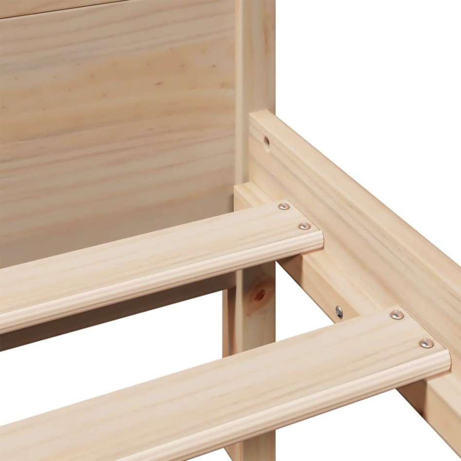 Estructura de cama sin colchón madera maciza de pino 90x190