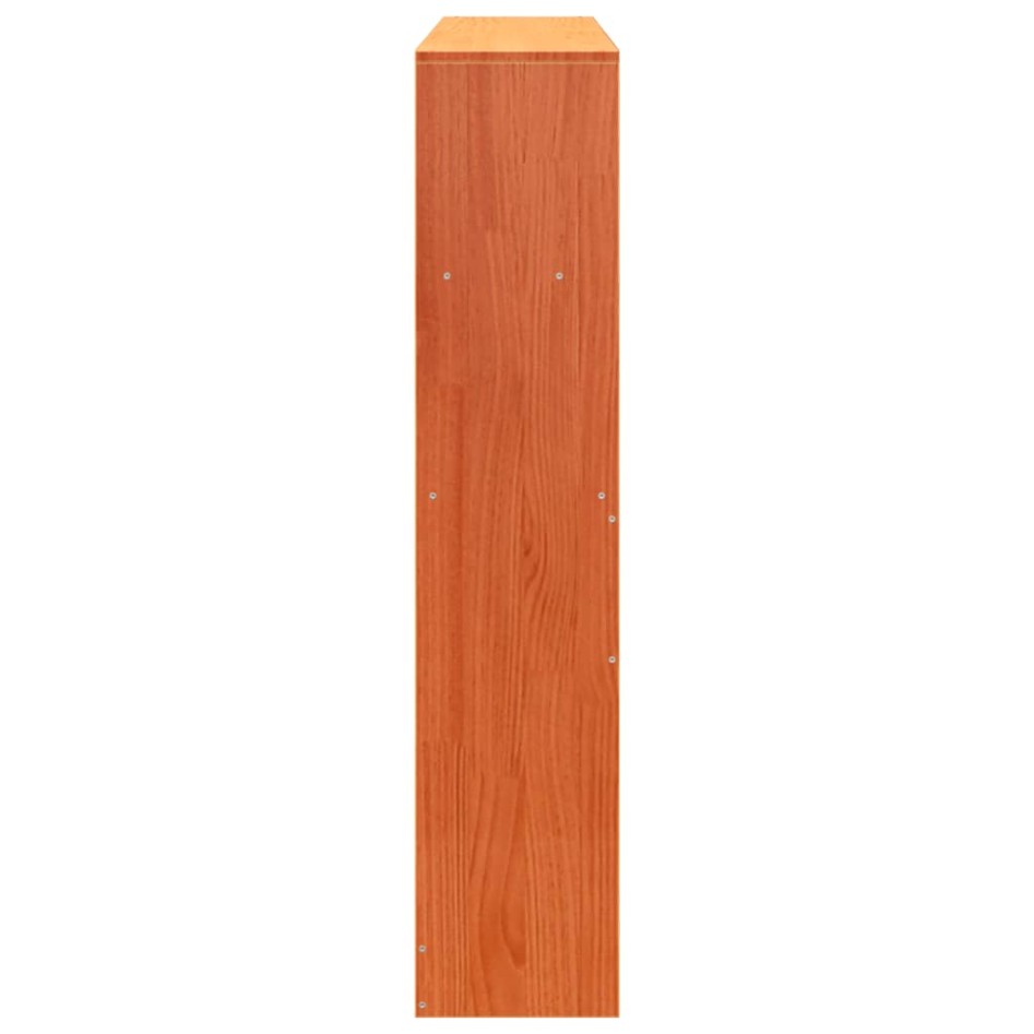Cabecero de cama almacenaje madera maciza pino marrón 135
