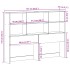 Cabecero de cama almacenaje madera maciza pino marrón 135