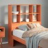 Cabecero de cama almacenaje madera maciza pino marrón 100