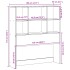 Cabecero de cama almacenaje madera maciza pino marrón 100
