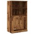 Aparador de madera de ingeniería envejecido 60x35,5x103,5