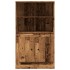 Aparador de madera de ingeniería envejecido 60x35,5x103,5