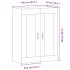 Armario de pared madera de ingeniería envejecida 69,5x34x90