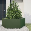 Jardinera hexagonal de acero verde oliva 138x120x45 cm
