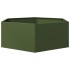 Jardinera hexagonal de acero verde oliva 138x120x45