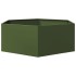 Jardinera hexagonal de acero verde oliva 138x120x45