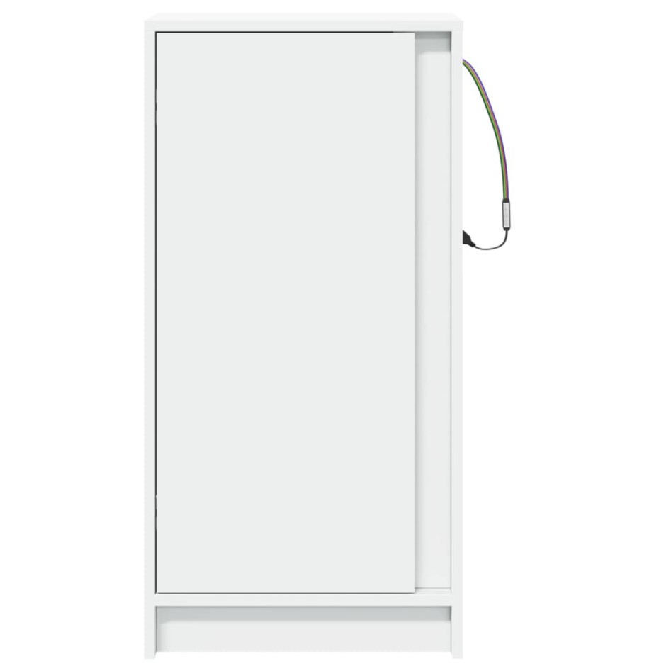 Aparador con luces LED madera ingeniería blanco 42,5x34x85