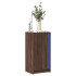 Aparador con LED madera ingeniería marrón roble 42,5x34x85