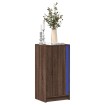 Aparador con LED madera ingeniería marrón roble 42,5x34x85 cm