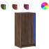 Aparador con LED madera ingeniería marrón roble 42,5x34x85