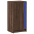Aparador con LED madera ingeniería marrón roble 42,5x34x85
