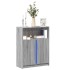 Aparador con LED madera de ingeniería gris Sonoma 77x34x100