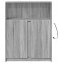 Aparador con LED madera de ingeniería gris Sonoma 77x34x100