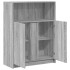 Aparador con LED madera de ingeniería gris Sonoma 77x34x100