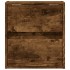 Muebles TV de pared luces LED 2 uds roble ahumado 41x31x45